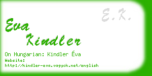 eva kindler business card